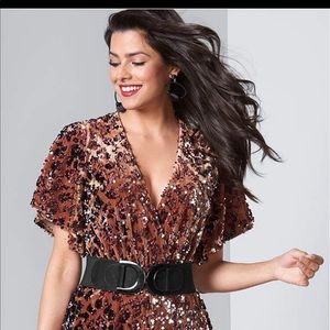 Venus sequined Romper nwot size medium